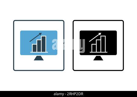 Icona monitoraggio ottimizzazione motore di ricerca. Icona relativa all'ottimizzazione dei motori di ricerca. adatto per la progettazione di siti web, app, interfacce utente. icona fissa Illustrazione Vettoriale