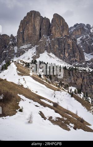 Foto dei Monti di Selva di Val Gardena. Foto Stock