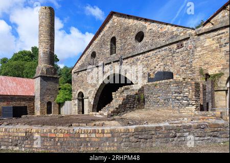 Blaenavon Ironworks, Torfaen, Galles Foto Stock