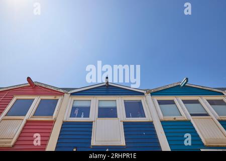 Germania, Mare del Nord, Helgoland, bancarelle di aragoste, facciata Foto Stock