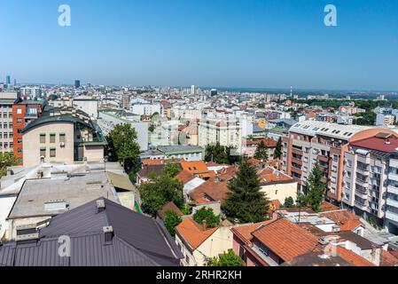 Vista panoramica sui tetti di Belgrado, Serbia Foto Stock