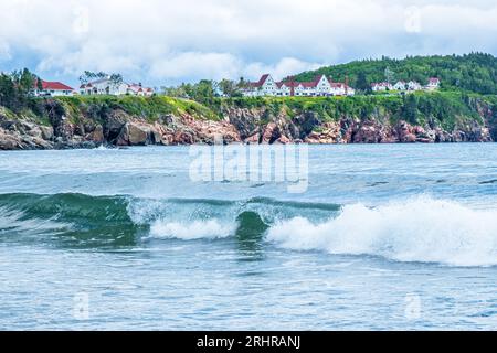 Di proprietà di Parks Canada, il Keltic Lodge è un hotel di lusso situato lungo il Cabot Trail vicino a Ingonish, nuova Scozia. Foto Stock