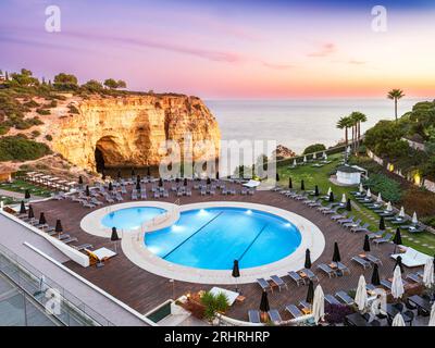 Sunset View,Tivoli Hotel Carvoeiro,Algarve,Portogallo,Europa Foto Stock