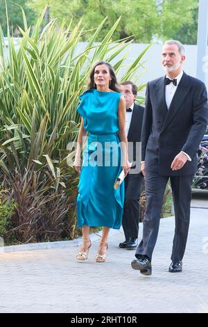 Re Filippo vi di Spagna e la regina Letizia durante gli ABC Awards : Mariano de Cavia, Luca de Tena e Mingote 2023 a Madrid lunedì 17 luglio 2023. Con: Re spagnolo Felipe vi, regina Letizia dove: Madrid, Spagna quando: 18 lug 2023 crediti: Oscar Gonzalez/WENN Foto Stock