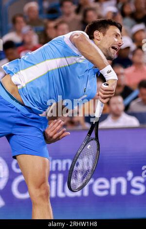 Mason, Ohio, USA. 18 agosto 2023. Venerdì, round del Western and Southern Open presso il Lindner Family Tennis Center, Mason, Ohio. (Immagine di credito: © Scott Stuart/ZUMA Press Wire) SOLO USO EDITORIALE! Non per USO commerciale! Crediti: ZUMA Press, Inc./Alamy Live News Foto Stock