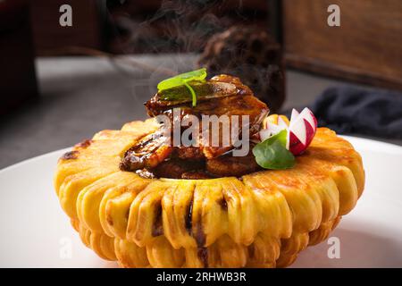 Cucina cinese-dolce e aspro costine Foto Stock