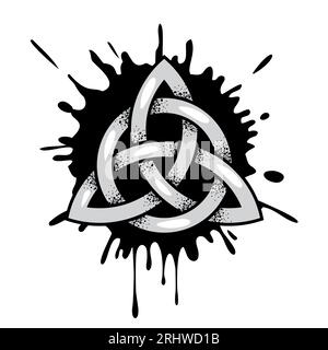 Nodo della trinità celtica, triquetra. Simbolo di infinito del vettore. Illustrazione Vettoriale