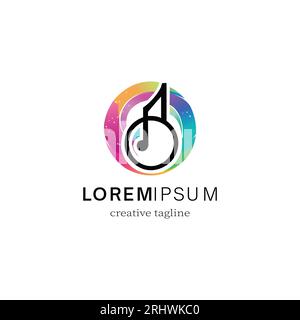 Logo Music Vector grafico Modern Abstract Illustrazione Vettoriale