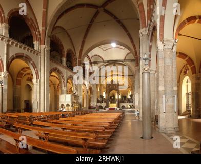 Interno della Basilica di Sant'Ambrogio, Milano Foto Stock
