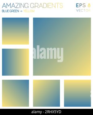 Sfumature colorate di colore blu, verde e giallo. Sfondo gradiente effettivo, illustrazione vettoriale immacolata. Illustrazione Vettoriale