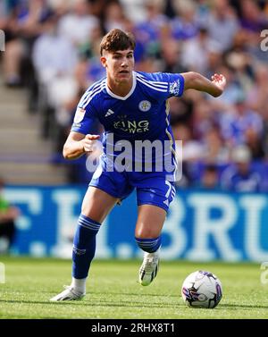 Cesare Casadei di Leicester City durante la partita del campionato Sky Bet al King Power Stadium di Leicester. Data foto: Sabato 19 agosto 2023. Foto Stock