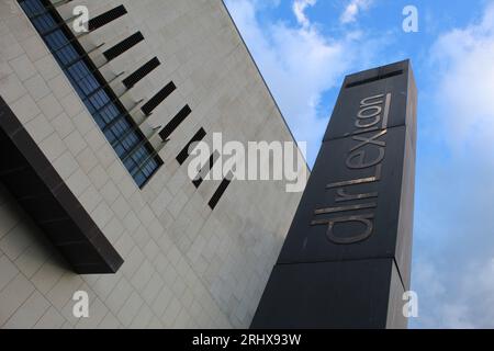 Una foto dell'edificio della Biblioteca Dún Laoghaire. Foto Stock