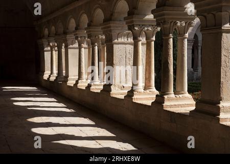 Chiostro dell'Abbazia di Sénanque, Provenza, Francia Foto Stock