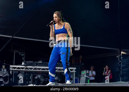 Durham, Regno Unito - l'ex Spice Girl Mel C si esibisce all'Hardwick Festival, 19 agosto 2023. Credit Jill ODonnell/Alamy Live News Foto Stock