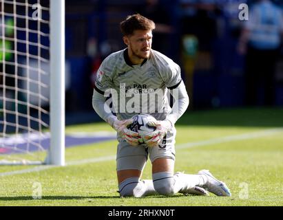 Il portiere del Preston North End Freddie Woodman durante il match per lo Sky Bet Championship a Hillsborough, Sheffield. Data foto: Sabato 19 agosto 2023. Foto Stock