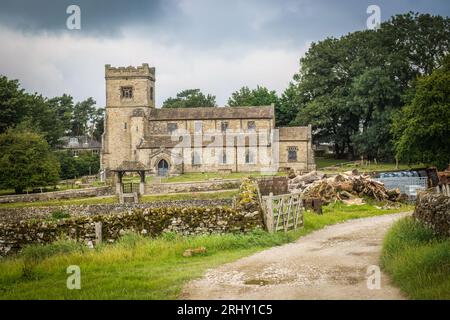 17.08.2023 Cracoe, Whafedale, North Yorkshire, Regno Unito. St Peters tra Ryestone e Cracoe a Wharfedale, North Yorkshire Foto Stock