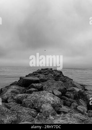Molo di Brookings Harbor, Oregon, USA Foto Stock