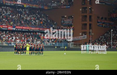 Durante la serie A italiana, partita di calcio tra Genoa CFC e ACF Fiorentina il 19 agosto 2023 allo stadio Luigi Ferraris di Genova. Foto Nderi Foto Stock