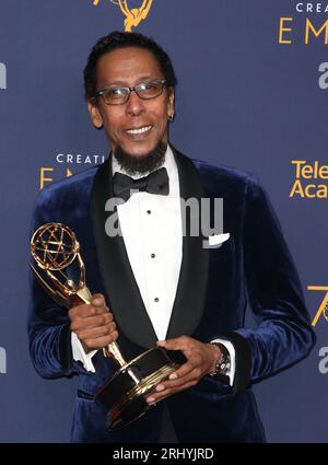 Los Angeles, CA. 8 settembre 2023. Ron Cephas Jones, alla Creative Arts Emmy Awards-Press Room 2018 al Microsoft Theater L.A. LIVE a Los Angeles, California l'8 settembre 2018. Crediti: Faye Sadou/Media Punch/Alamy Live News Foto Stock