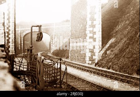 Servizio di prelievo e riaccompagnamento per le borse postali a Teignmouth, Devon, periodo vittoriano Foto Stock