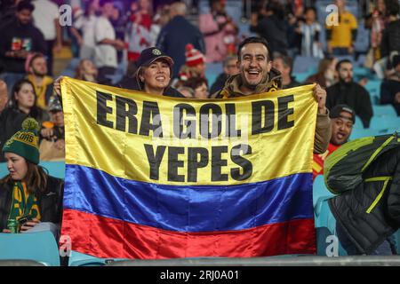 I tifosi arrivano durante la partita finale della Coppa del mondo femminile FIFA 2023 Spain Women vs England Women allo Stadium Australia, Sydney, Australia, 20 agosto 2023 (foto di Patrick Hoelscher/News Images) Foto Stock