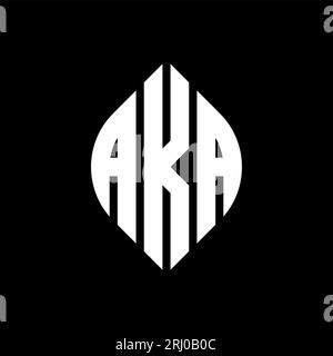 Logo a forma di lettera circolare con forma circolare ed ellisse. Lettere ellittiche con stile tipografico. Le tre iniziali formano un logo circolare. ALIAS ci Illustrazione Vettoriale