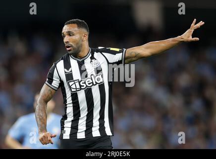 19 agosto 2023: Etihad Stadium, Manchester, Inghilterra; Premier League Football, Manchester City contro Newcastle United; Callum Wilson del Newcastle United Foto Stock