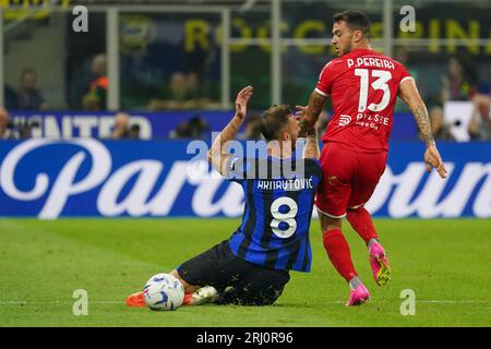 Milano, Italie. 19 agosto 2023. Marko Arnautovic (#8 FC Inter) durante il campionato italiano di serie A partita tra FC Internazionale e AC Monza il 19 agosto 2023 allo stadio Giuseppe Meazza di Milano - foto Morgese-Rossini/DPPI Credit: DPPI Media/Alamy Live News Foto Stock