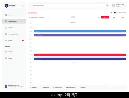 Progettazione di modelli di siti Web medicali Illustrazione Vettoriale