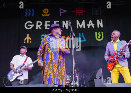 Glanusk Park, Regno Unito. Domenica 20 agosto 2023. Kanda Bongo Man si esibisce al Green Man Festival 2023 a Glanusk Park, Brecon Beacons, Galles. Data foto: Domenica 20 agosto 2023. Il credito fotografico dovrebbe leggere: Richard Gray/Alamy Live News Foto Stock