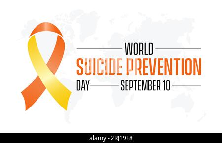 La giornata mondiale della prevenzione del suicidio rafforza gli sforzi globali per affrontare la salute mentale e il benessere. Promuovere la speranza e salvare vite umane illustrazione vettoriale b Illustrazione Vettoriale