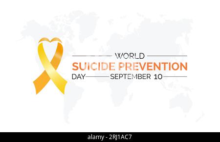 La giornata mondiale della prevenzione del suicidio rafforza gli sforzi globali per affrontare la salute mentale e il benessere. Promuovere la speranza e salvare vite umane illustrazione vettoriale b Illustrazione Vettoriale