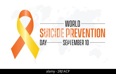 La giornata mondiale della prevenzione del suicidio rafforza gli sforzi globali per affrontare la salute mentale e il benessere. Promuovere la speranza e salvare vite umane illustrazione vettoriale b Illustrazione Vettoriale
