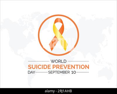 La giornata mondiale della prevenzione del suicidio rafforza gli sforzi globali per affrontare la salute mentale e il benessere. Promuovere la speranza e salvare vite umane illustrazione vettoriale b Illustrazione Vettoriale
