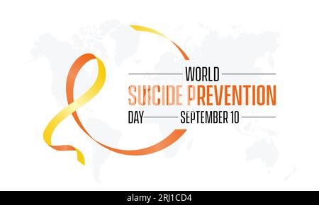 La giornata mondiale della prevenzione del suicidio rafforza gli sforzi globali per affrontare la salute mentale e il benessere. Promuovere la speranza e salvare vite umane illustrazione vettoriale b Illustrazione Vettoriale