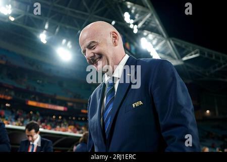 Il presidente della FIFA, Gianni Infantino, è stato visto dopo la finale della Coppa del mondo femminile allo Stadium Australia di Sydney. Data foto: Domenica 20 agosto 2023. Foto Stock