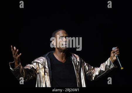 18 agosto 2023, Portsmouth, Virginia, USA: Masters of the Mic: Hip Hop 50 Tour porta DOUG e FRESH all'Atlantic Union Bank Pavilion di Portsmouth, Virginia, il 18 agosto 2023...foto Â© Jeff Moore 2023 (Credit Image: © Jeff Moore/ZUMA Press Wire) SOLO USO EDITORIALE! Non per USO commerciale! Foto Stock