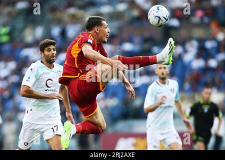 Roma, Italie. 20 agosto 2023. Andrea Belotti della Roma in azione durante il campionato italiano di serie A partita tra AS Roma e US Salernitana 1919 il 20 agosto 2023 allo Stadio Olimpico di Roma, Italia - foto Federico Proietti/DPPI Credit: DPPI Media/Alamy Live News Foto Stock