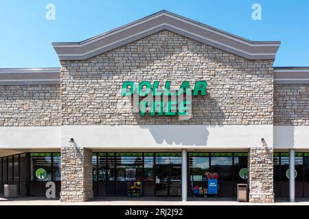Dollar Tree , un negozio di sconti estremi davanti a Dayton, Ohio, USA Foto Stock