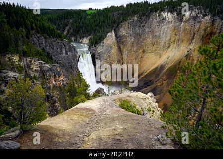 14/6/22. Parco nazionale di Yellowstone. Upper Falls. Foto Stock