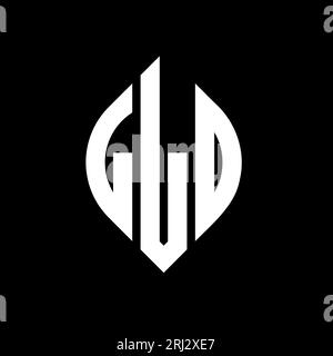 Logo A forma di lettera circolare con forma circolare ed ellisse. CONSENTE DI VISUALIZZARE le lettere ellittiche con stile tipografico. Le tre iniziali formano un logo circolare. LLO ci Illustrazione Vettoriale