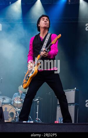 Sedgefield, Regno Unito. 20 agosto 2023. Johnny Marr, che si esibisce all'Hardwick Festival 2023. Credit Tracy Daniel / Alamy Live News Foto Stock