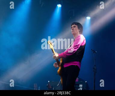 Sedgefield, Regno Unito. 20 agosto 2023. Johnny Marr, che si esibisce all'Hardwick Festival 2023. Credit Tracy Daniel / Alamy Live News Foto Stock