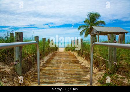 Sentiero per Smathers Beach a Key West, Florida. Foto Stock