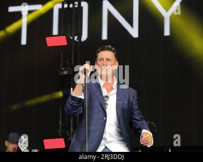 Henley-on-Thames, Regno Unito. 20 agosto 2023. Tony Hadley al secondo giorno del Rewind South 80s Music Festival 2023. Crediti: Uwe Deffner/Alamy Live News Foto Stock