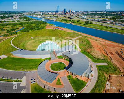 Oklahoma, 16 agosto 2023 - veduta aerea del First Americans Museum Foto Stock