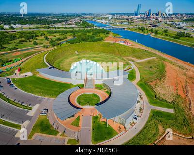 Oklahoma, 16 agosto 2023 - veduta aerea del First Americans Museum Foto Stock