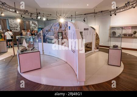 Kélonia, centro di cura delle tartarughe marine sull'isola di Réunion, dedicato alla riabilitazione, alla conservazione e all'educazione sulla protezione della vita marina. Foto Stock