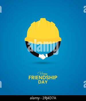 Happy Friendship Day, concetto creativo. Illustrazione 3D. Illustrazione Vettoriale