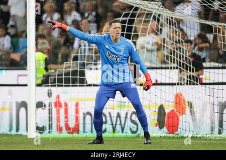 Udine, Italia. 20 agosto 2023. Wojciech Szczesny della Juventus visto durante la partita di SERIE A TIM 2023/24 tra Udinese e Juventus alla Dacia Arena. Punteggio finale; Udinese 0:3 Juventus Credit: SOPA Images Limited/Alamy Live News Foto Stock